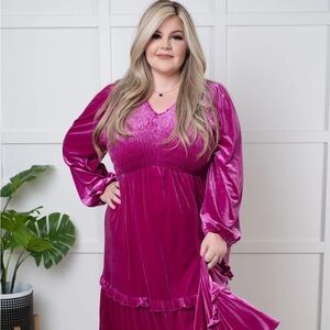 NEW JODIFL VELVET FLAMENCO MAXI DRESS 3XL